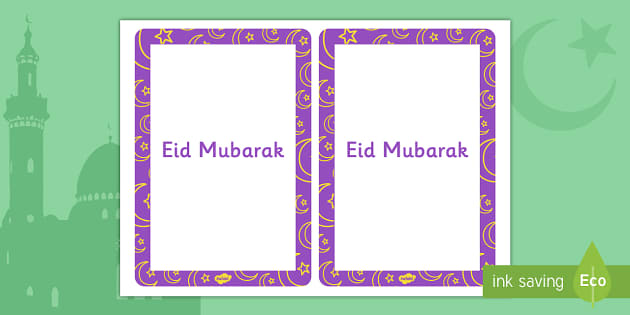 Eid Card Inserts Lehrer Gemacht Twinkl