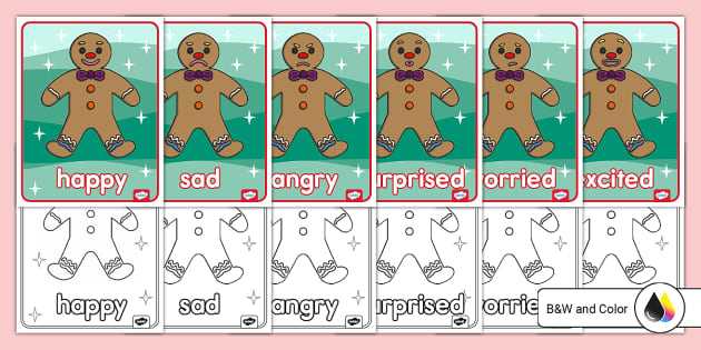 Gingerbread Emotions Posters Teacher Made Twinkl