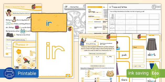 Grade Phonics Pack Ir Professor Feito Twinkl