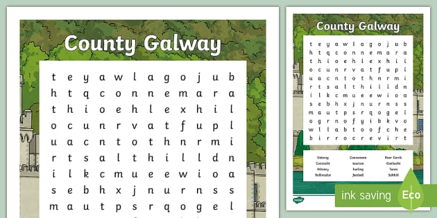 County Galway Word Search L Insegnante Ha Fatto Twinkl