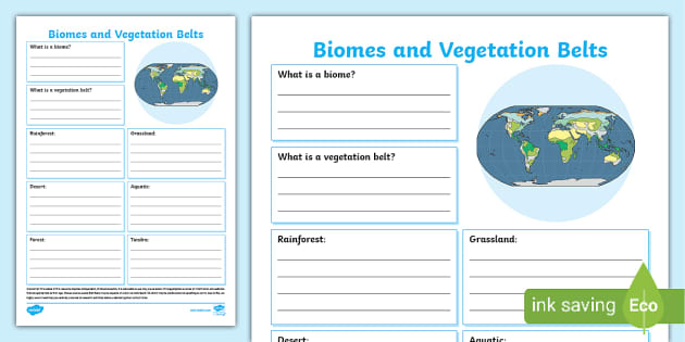 Biomes And Vegetation Belts Vegetation Belts Biomes Twinkl