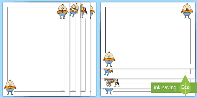 Humpty Dumpty Page Borders Teacher Made Twinkl