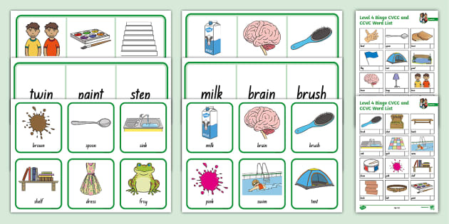 Phonics Level 4 CCVC And CVCC Bingo Teacher Made Twinkl