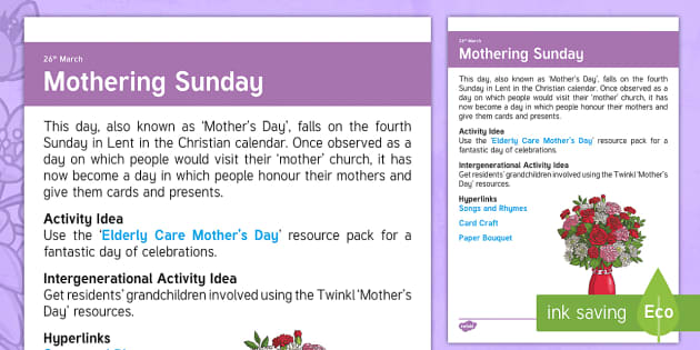 Mother S Day Adult Guidance Hecho Por Educadores Twinkl