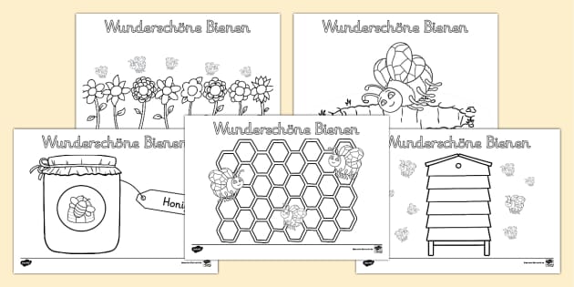 Wundersch Ne Bienen Ausmalbilder Teacher Made Twinkl