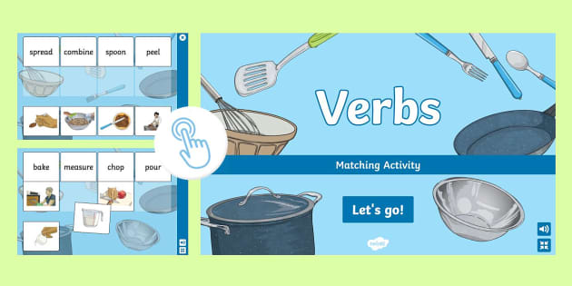 Cooking Verbs Interactive Matching Activity Teacher Made