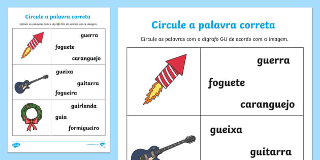 Atividade D Grafo Gu Hecho Por Educadores Twinkl