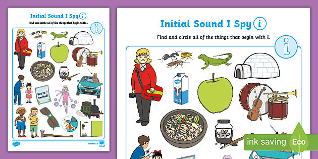 Initial Sounds I Spy Activity Letter I Teacher Made