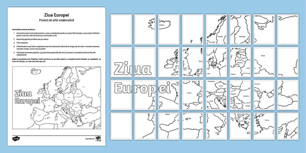 Ziua Europei Harta Europei Proiect de artă colaborativă