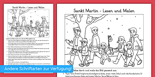 Lesen Und Malen Sankt Martin Teacher Made Twinkl