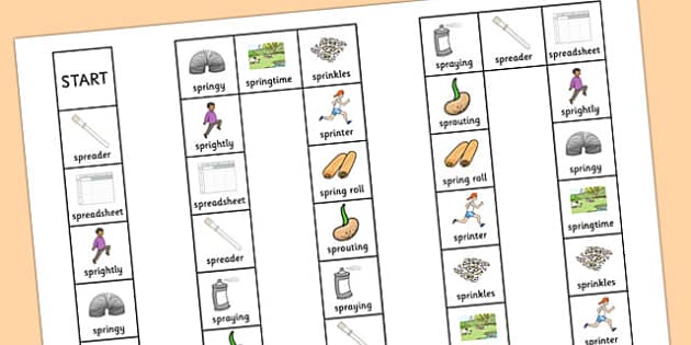 2 Syllable SPR Board Game Teacher Made Twinkl