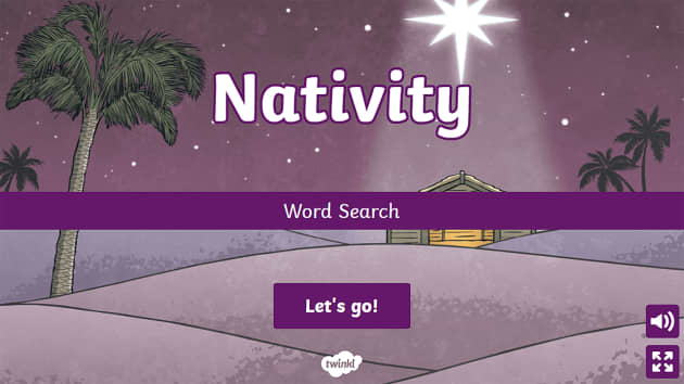 Nativity Interactive Word Search Twinkl