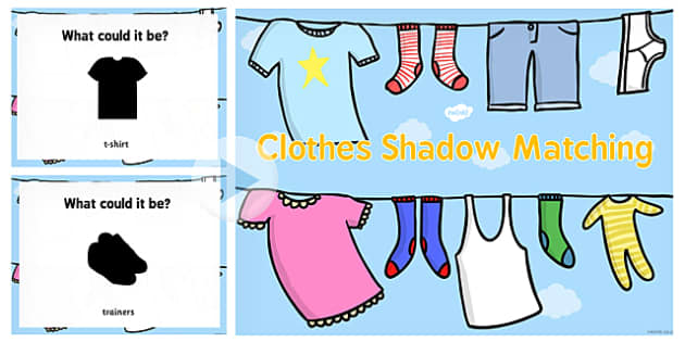 Clothes Shadow Matching PowerPoint Lehrer Gemacht Twinkl