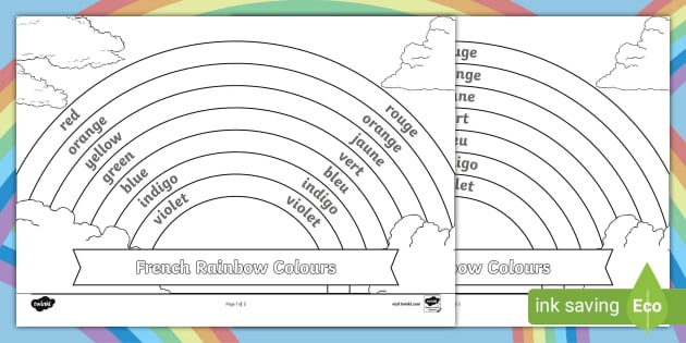 French Rainbow Colouring Activity Teacher Made Twinkl