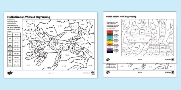 Colour By Multiplication Activity Sheets Lehrer Gemacht