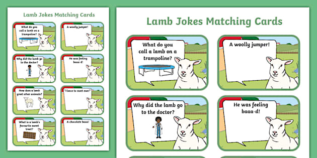 Jokes About Lambs Matching Cards Lehrer Gemacht Twinkl