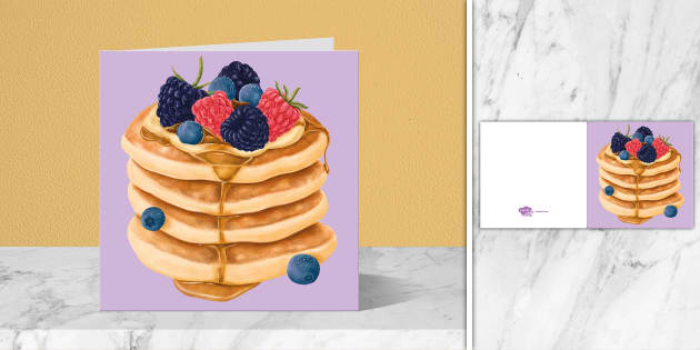 Pancakes Greetings Card Twinkl Party Lehrer Gemacht