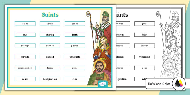 Saints Vocabulary Mat Lehrer Gemacht Twinkl