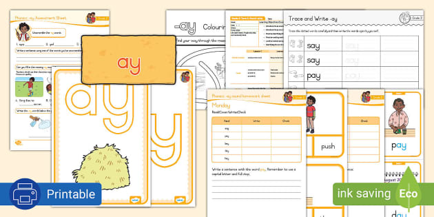 Grade 2 Phonics Pack Ay Professor Feito Twinkl