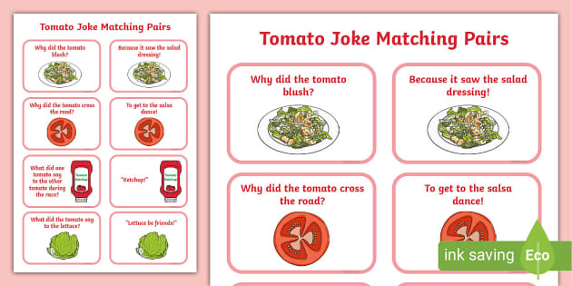 Tomato Joke Matching Pairs Teacher Made Twinkl