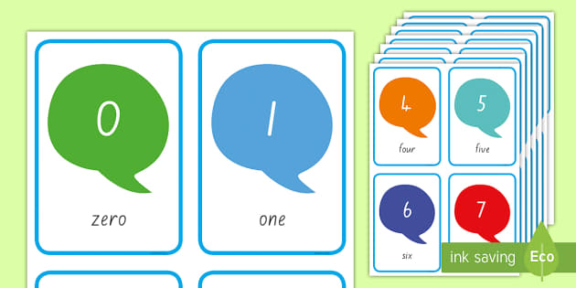 Numbers To Flashcards L Insegnante Ha Fatto Twinkl