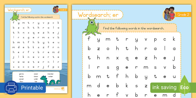 Grade 2 Phonics Er Wordsearch Lehrer Gemacht Twinkl