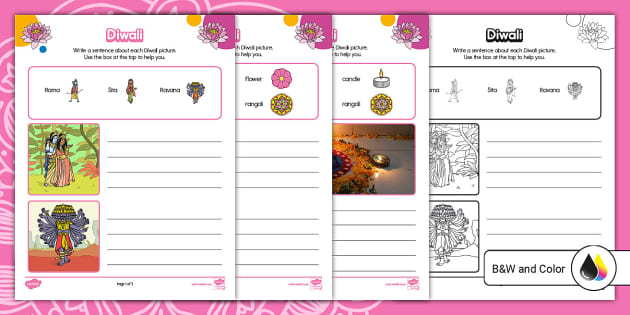 Diwali Writing Activity Worksheet Teacher Made Twinkl