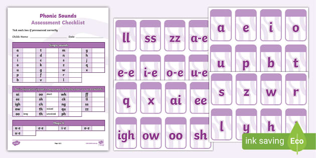 Phonics Assessment Single Digraphs Trigraphs Checklist