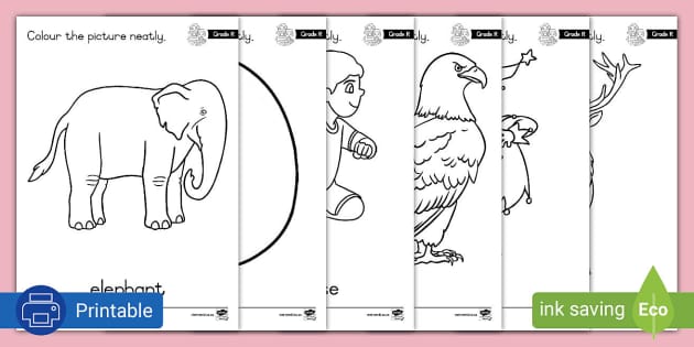 Gr R Phonics Colouring Pages Letter E Profesor Hizo