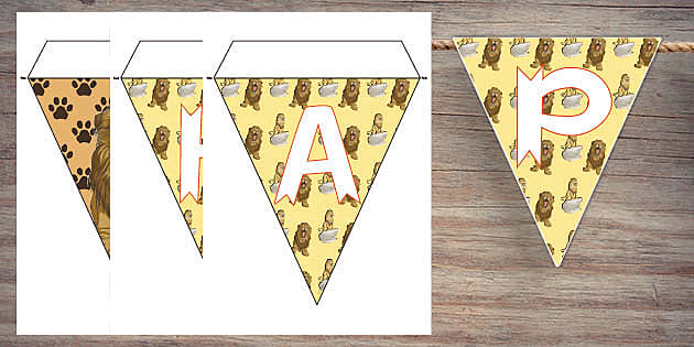 Lion Birthday Bunting Twinkl Party Teacher Made Twinkl