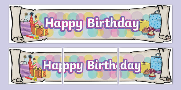 Happy Birthday Scroll Display Banner Profesor Hizo