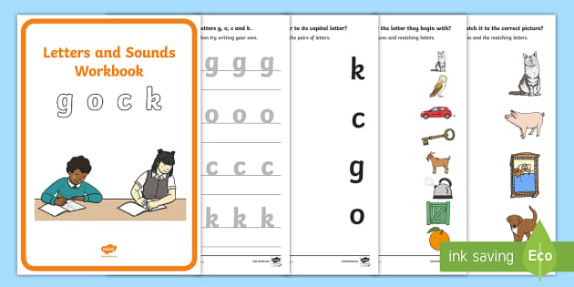 Letters And Sounds Workbook G O C K Letters And Sounds Handwriting