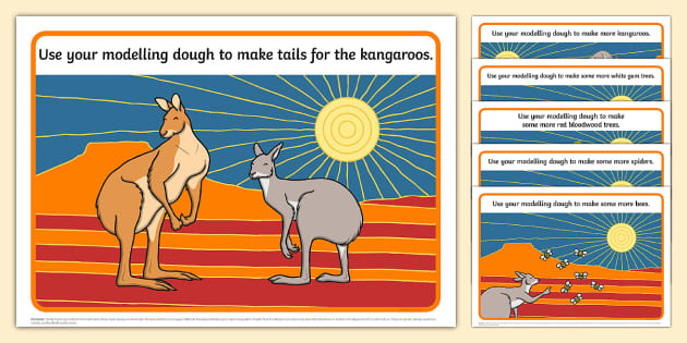 Free Aboriginal Dreaming Kangaroos Tails Modelling Dough Mat