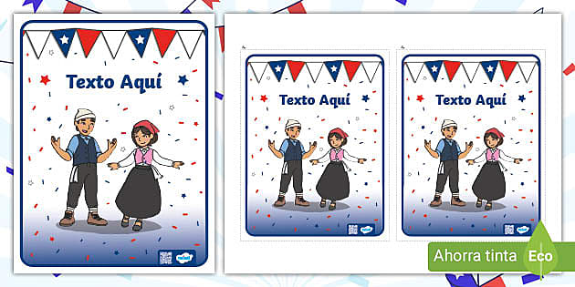 Póster Felices Fiestas Patrias professor feito Twinkl