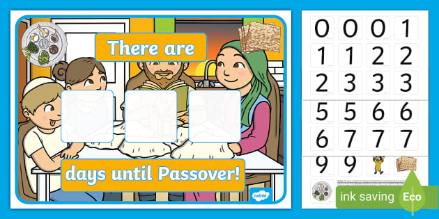 Passover Countdown Display Poster Profesor Hizo Twinkl