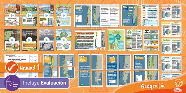 Pack Historia Geografía Geografía de Chile 5 Unidad 1