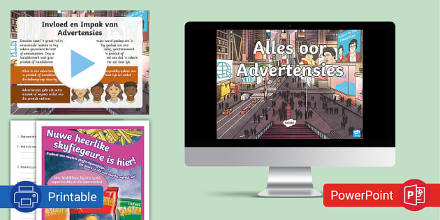 Advertensies PowerPoint En Aktiwiteit Teacher Made