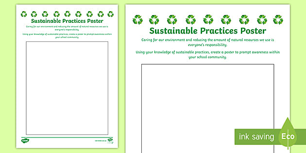 Sustainable Practices In The Classroom Poster Twinkl