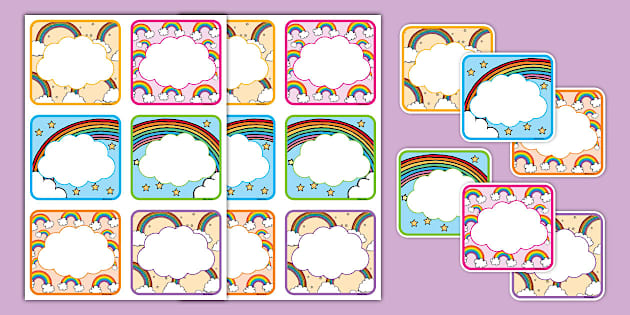 New Rainbow Name Cards L Enseignant A Fait Twinkl