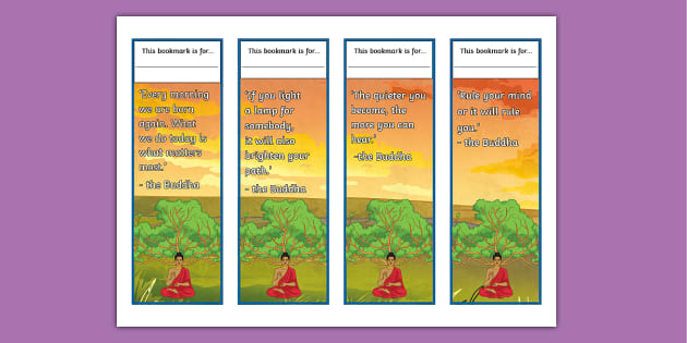 Quotes From The Buddha Bookmarks L Enseignant A Fait