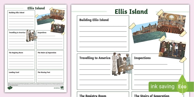 Ellis Island Fact File Template Teacher Made Twinkl