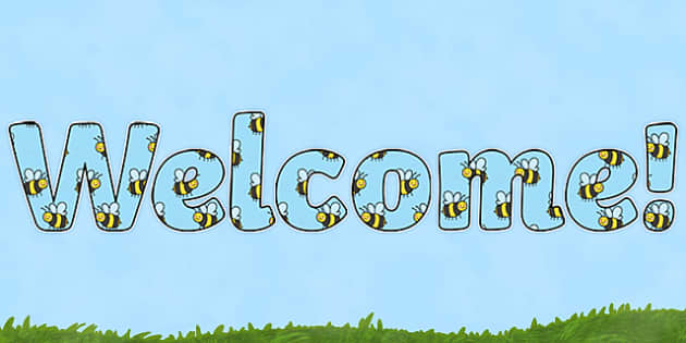 Busy Bee Welcome Display Lettering Teacher Made Twinkl