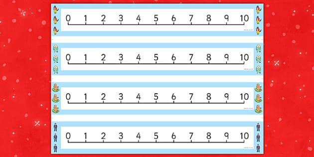 FREE Number Lines 0 10 To Support Teaching On The Jolly Christmas