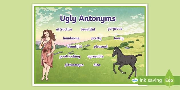 Ugly Antonyms Word Mat L Insegnante Ha Fatto Twinkl