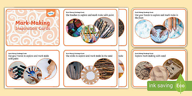 Mark Making Inspiration Cards Hecho Por Educadores