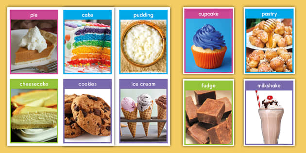 Dessert Photo Flash Cards L Insegnante Ha Fatto Twinkl