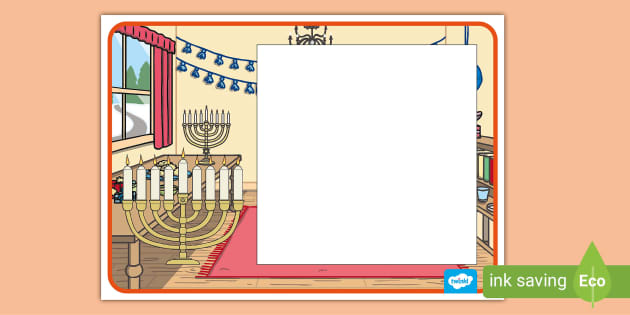 FREE Hanukkah Photo Frame Hecho Por Educadores Twinkl