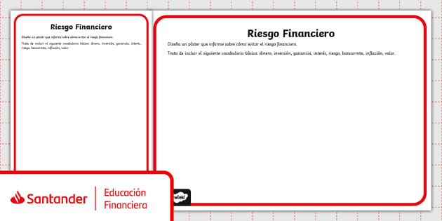 FREE Educación Financiera Santander Ficha de actividad Riesgo