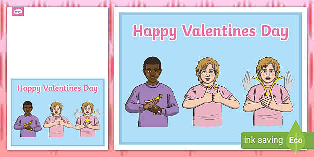 Bsl Valentine S Day Card Hecho Por Educadores Twinkl