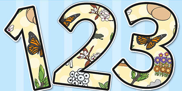 Spring Themed Display Numbers Professor Feito Twinkl